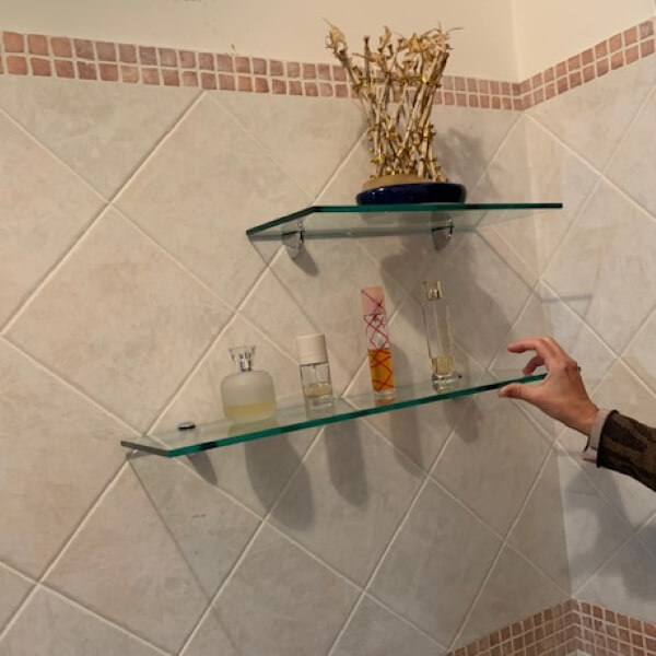 glass shelf for bathroom